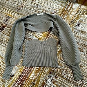 Native Daughters - Crop shrug and tube top set - EUC